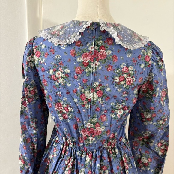 Vtg Rare Editions NWT Floral Prairie Dress Cottagecore Girls SZ 16 USA Blue Pink - Picture 8 of 16